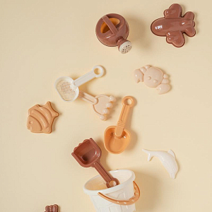 Набор для пляжа и песочницы Mrs. Ertha "All Aboard", микс с бежевым